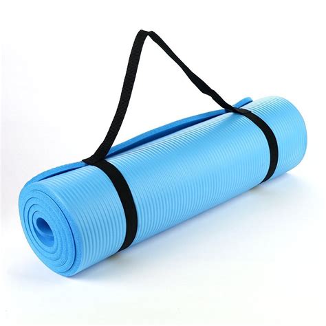 light blue mm nbr yoga mat thick yoga mat size mm  cm  cm long  comfort