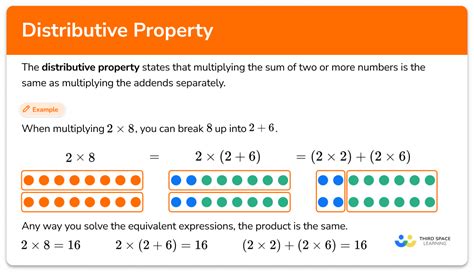 distributive property elementary math steps examples questions