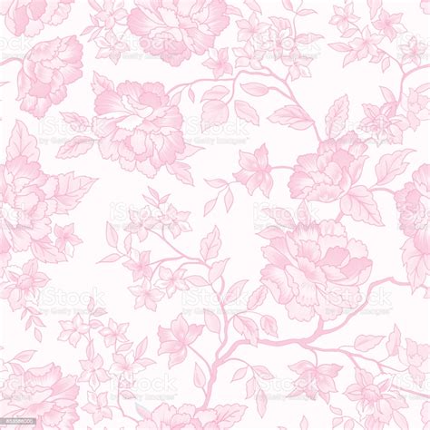 floral seamless pattern pink flower background stock illustration