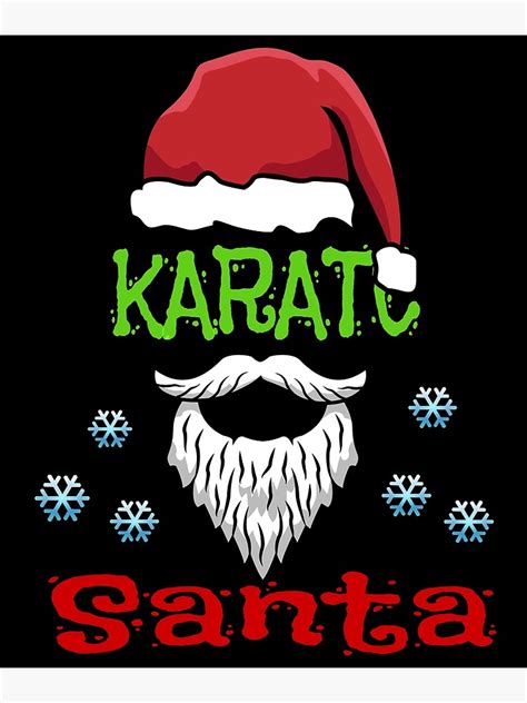 Funny Karate Santa Christmas T Karate Instructor Design For A