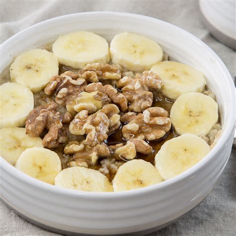 banana nut oatmeal recipe deliciously plated
