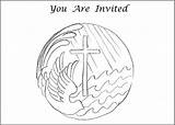 Coloring Pages Baptism Kids Library Clipart Colouring Jesus sketch template