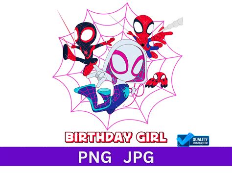 ghost spider png jpg sublimation spidey   amazing friends