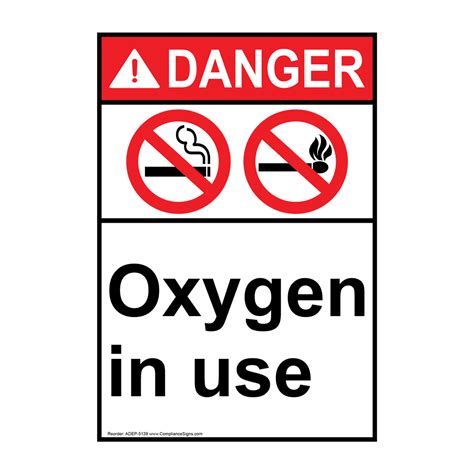 portrait ansi danger oxygen   sign adep
