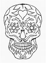 Coloring Pages Tattoo Skull Comments sketch template