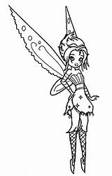 Emo Tinkerbell sketch template