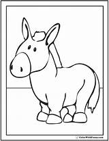Donkey Coloring Preschool Pages Farm Printable Customize Bible Colorwithfuzzy sketch template