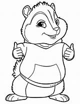 Alvin Chipmunks Chipmunk Theodore Colouring Albumdecoloriages Seville Coloriages Designlooter Coloringkidz sketch template