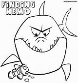 Nemo Coloring Finding Pages Bruce Getcolorings Awesome Library Clipart Comments sketch template