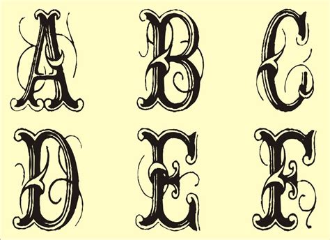 printable monogram alphabet letters  printable templates