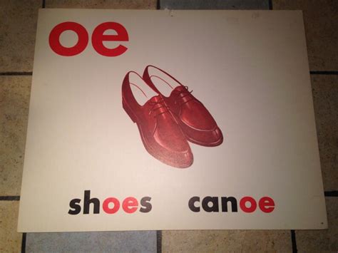 oe shoes large classroom phonics teaching poster card etsy