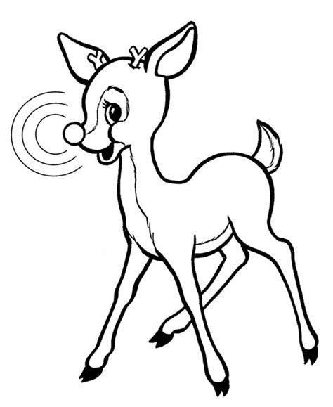 rudolph  red nosed reindeer coloring page color luna