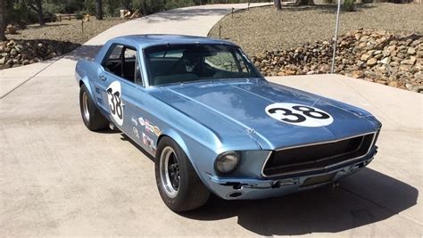 ford mustang race car heads  auction