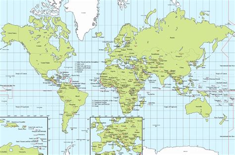 world map longitude  latitude lines map  counties  london