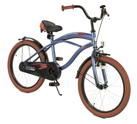 trendy blauwe   cruiser fiets direct kopen prijskillernl