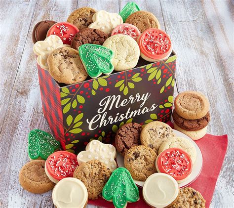 ships  cheryls  pc holiday cookie gift box qvccom