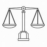 Outline Balance Scale Justice Icon Thin Law Line Editor Open sketch template