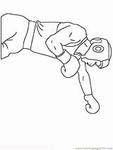 Boxer Boxing Coloring Pages Printable Sports Kids Color sketch template