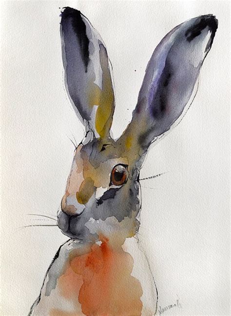rabbit paintings images  pinterest bunnies rabbit art
