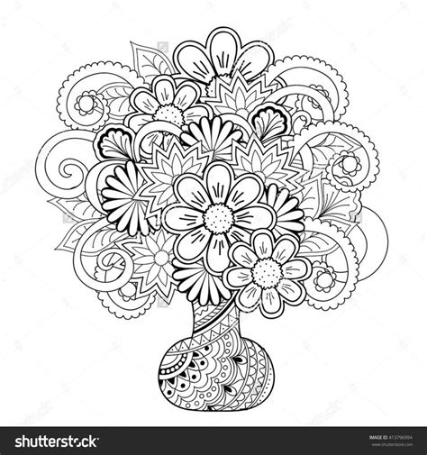 pin  coloring flowers