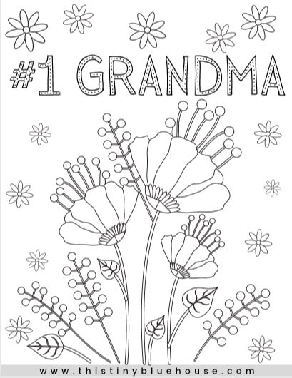 grandma  printables coloring pages