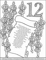 Coloring Christmas Days Pages Drummers Drumming Twelve 12th Printable Catholic Color Getcolorings Twelfth Eleven Thecatholickid sketch template