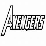 Avengers Logo Drawing Outline Coloring Printable Cartoon Vector sketch template