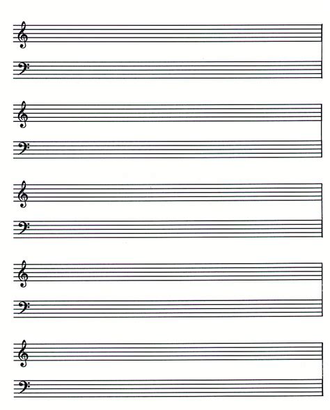 blank piano staff blank sheet  piano sheet sheet