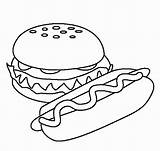Fast Food Coloring Pages Getcolorings sketch template