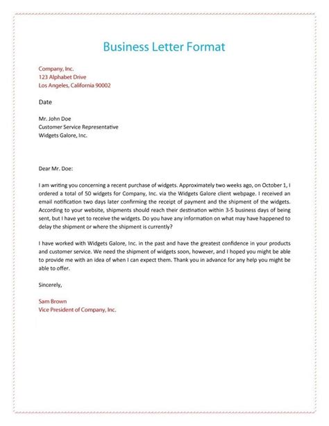 business letter format business letter format  business