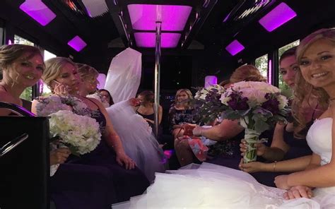 wedding party bus for your luxury wedding transportation varsity