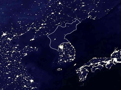 night time  north korea    space rpics