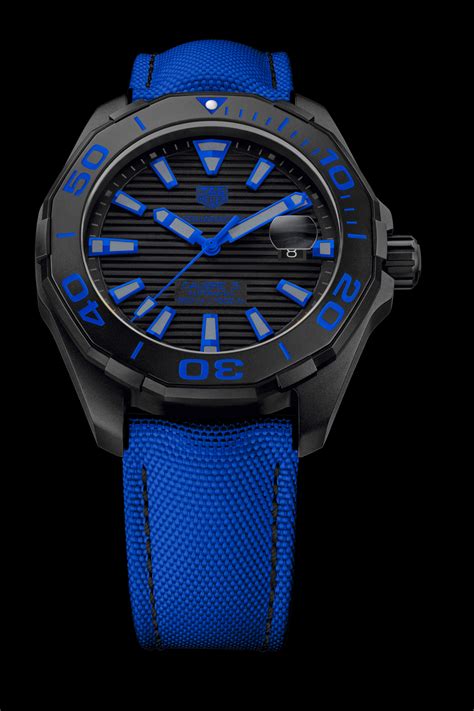 depth review  aquaracer  titanium blue sand  red editions luxury watches