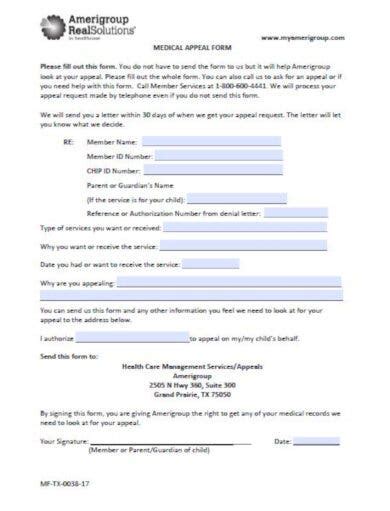 medical appeal letter templates  google docs ms word pages