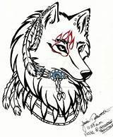 Wolf Tribal Native Tattoo Head Wolves Drawing Tattoos Drawings American Coloring Pages Designs Poems Cool Line Deviantart Getdrawings Fanpop Spirit sketch template