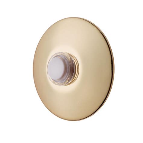 newhouse hardware     wired lighted door bell push button polished brass  pack