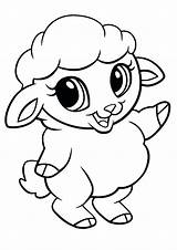Coloring Pages Baby Lamb Sheep Cute Animal Funny Easter Print Printable Treecko Animals Cartoon Farm Getcolorings Colouring Momjunction Drawing Color sketch template
