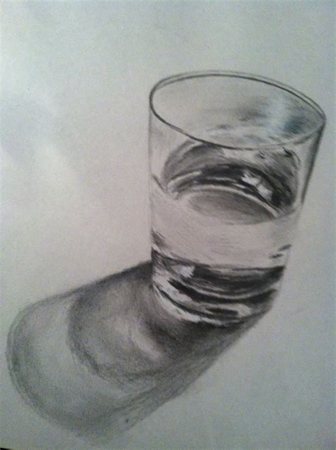 Pencil Drawing Glass Of Water By Floridastate On Deviantart