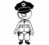 Coloring Cop Coloringcrew Police sketch template