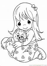 Girl Coloring Baby Pages Getcolorings Color Printable Precious Moments Print sketch template