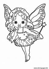 Coloring Wand Fairy Girl Star Holding Pages Tooth Printable sketch template