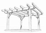 Pergola Timber Frame Plan 12x12 Plans Pergolas Wooden Patio Timberframehq Garden Outdoor Shelter Skinny Roof Designs Arbor Porch Living sketch template