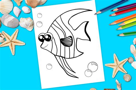 printable angelfish coloring page simple mom project