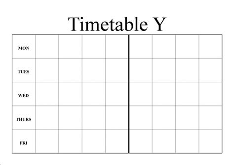 blank timetable primary practice