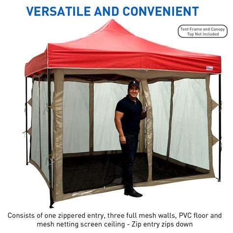 tent netting amazoncom impact canopy side wall kit mesh screen zippered wall panels