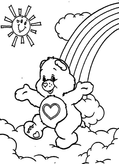 cartoon coloring  kids care bears coloring pages