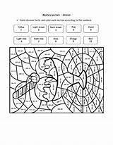 Division Worksheets Coloring Color Math Number Multiplication Fun Pages Puzzle Printables Worksheet Printable Mystery Ice Cream Grade 3rd Long Sheets sketch template