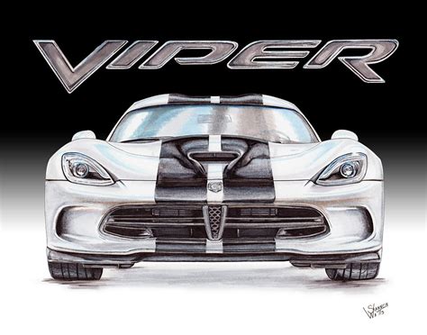 dodge viper drawing  shannon watts fine art america