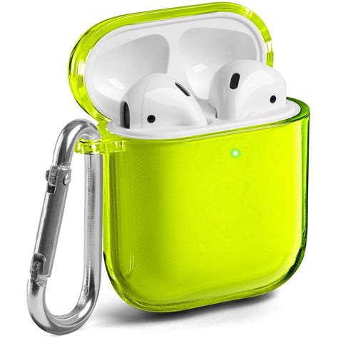 airpods case front led visible gmyle tpu protective shockproof earbuds case cover skin