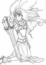 Warrior Girl Lineart Anime Mirax Chan Coloring Pages Deviantart Evil Drawings Manga Sketch Drawn Template sketch template